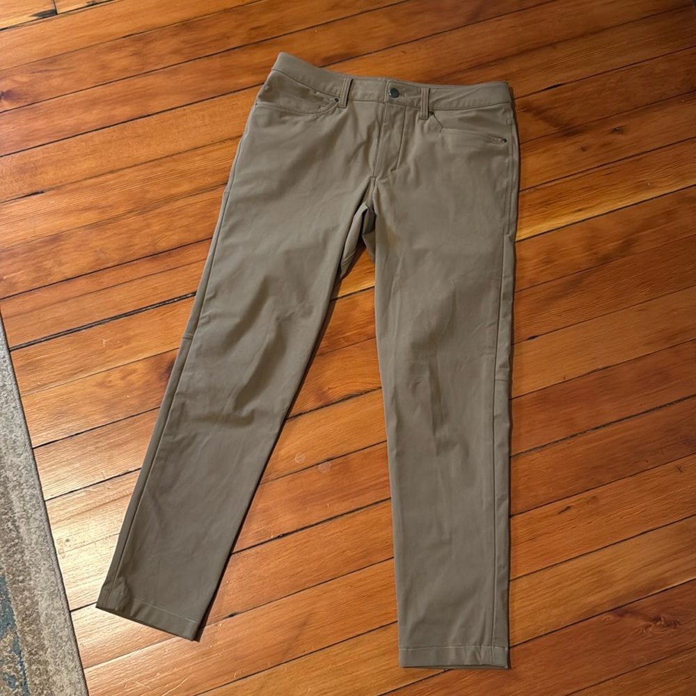 Mens Lululemon ABC 5-Pocket Slim Pants - Size 30 - Dark Khaki